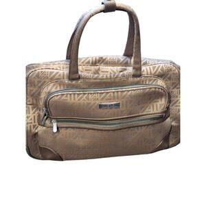 Anne Klein Rolling Carry On Duffle Bag with Telescoping Handle.